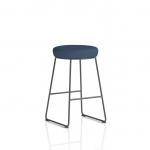 Turin Stool Black Frame Bespoke Colour Quest Whelk Seat Pad KCUP4300