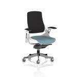 Zure White Shell Black Fabric Back Bespoke Colour Seat Rivet Quench KCUP4363