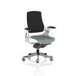 Zure White Shell Black Fabric Back Bespoke Colour Seat Rivet Tensile KCUP4364