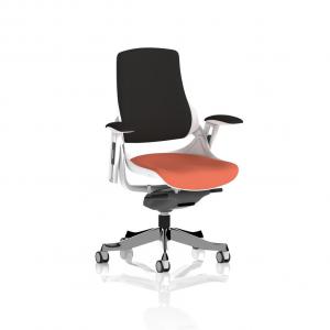 Zure White Shell Black Fabric Back Bespoke Colour Seat Quest Crab