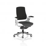 Zure White Shell Black Fabric Back Bespoke Colour Seat Quest Mussel KCUP4368