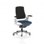 Zure White Shell Black Fabric Back Bespoke Colour Seat Quest Whelk KCUP4372