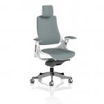 Zure White Shell With Headrest Bespoke Colour Back And Seat Rivet Tensile KCUP4376