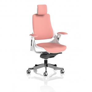 Zure White Shell With Headrest Bespoke Colour Back And Seat Quest