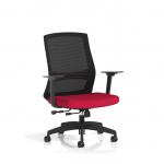 Ventra Mesh Back Task Operator Chair With Height Adjustable Arms Bespoke Colour Seat Bergamot Cherry KCUP4409
