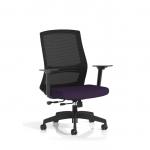 Ventra Mesh Back Task Operator Chair With Height Adjustable Arms Bespoke Colour Seat Tansy Purple KCUP4416