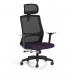 Ventra Mesh Back Task Operator Chair With Height Adjustable Arms With Headrest Bespoke Colour Seat Tansy Purple KCUP4436