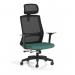 Ventra Mesh Back Task Operator Chair With Height Adjustable Arms With Headrest Bespoke Colour Seat Quest Kelp KCUP4442
