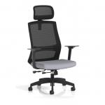Ventra Mesh Back Task Operator Chair With Height Adjustable Arms With Headrest Bespoke Colour Seat Quest Shell KCUP4446