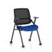 Capra Mesh Back Folding Training Chair Bespoke Colour Seat Stevia Blue KCUP4454