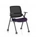 Capra Mesh Back Folding Training Chair Bespoke Colour Seat Tansy Purple KCUP4456