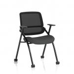 Capra Mesh Back Folding Training Chair Bespoke Colour Seat Quest Mussel KCUP4464