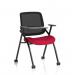 Capra Mesh Back Folding Training Chair With Writing Table Bespoke Colour Seat Bergamot Cherry KCUP4469