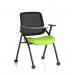 Capra Mesh Back Folding Training Chair With Writing Table Bespoke Colour Seat Myrrh Green KCUP4472