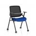 Capra Mesh Back Folding Training Chair With Writing Table Bespoke Colour Seat Stevia Blue KCUP4474