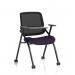 Capra Mesh Back Folding Training Chair With Writing Table Bespoke Colour Seat Tansy Purple KCUP4476