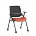 Capra Mesh Back Folding Training Chair With Writing Table Bespoke Colour Seat Quest Crab KCUP4481