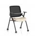 Capra Mesh Back Folding Training Chair With Writing Table Bespoke Colour Seat Quest Salt KCUP4485