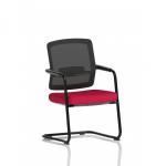 Flint Mesh Back Cantilever Chair Bespoke Colour Seat Bergamot Cherry KCUP4501