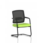 Flint Mesh Back Cantilever Chair Bespoke Colour Seat Myrrh Green KCUP4504
