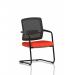 Flint Mesh Back Cantilever Chair Bespoke Colour Seat Tabasco Orange KCUP4507