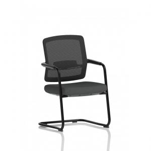 Flint Mesh Back Cantilever Chair Bespoke Colour Seat Quest Mussel