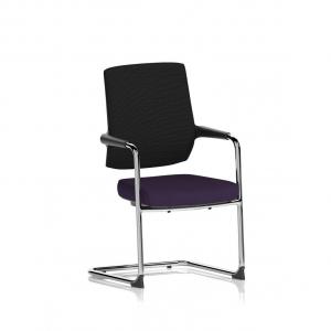 Vero Airmesh Back Cantilever Chair Bespoke Colour Seat Tansy Purple