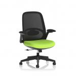 Crew 2 Task Operator Mesh Back Chair With Folding Arms Bespoke Colour Seat Myrrh Green KCUP4544