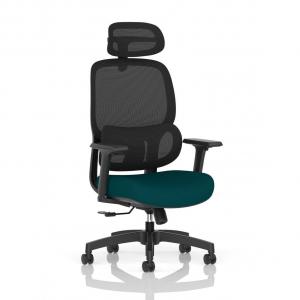 Rowan Mesh Back Chair Bespoke Colour Seat Maringa Teal KCUP4563