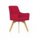 Carmen Wooden Leg Visitor Chair Bespoke Bergamot Cherry Fabric KCUP4581