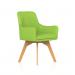 Carmen Wooden Leg Visitor Chair Bespoke Myrrh Green Fabric KCUP4584