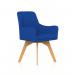 Carmen Wooden Leg Visitor Chair Bespoke Stevia Blue Fabric KCUP4586