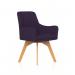 Carmen Wooden Leg Visitor Chair Bespoke Tansy Purple Fabric KCUP4588