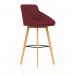 Carmen Wooden Leg High Stool Bespoke Ginseng Chilli Fabric KCUP4590