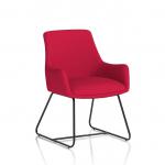Quote Sled Base Reception Chair Bespoke Colour Bergamot Cherry KCUP4597