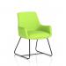 Quote Sled Base Reception Chair Bespoke Colour Myrrh Green KCUP4600