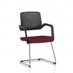 Cosmo Cantilever Chair Black Frame Bespoke Colour Seat Ginseng Chilli KCUP4606
