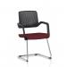Cosmo Cantilever Chair Black Frame Bespoke Colour Seat Ginseng Chilli KCUP4606