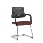 Cosmo Cantilever Chair Black Frame Bespoke Colour Seat Rivet Forge KCUP4613
