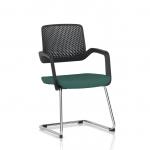 Cosmo Cantilever Chair Black Frame Bespoke Colour Seat Quest Kelp KCUP4618