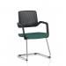 Cosmo Cantilever Chair Black Frame Bespoke Colour Seat Quest Kelp KCUP4618