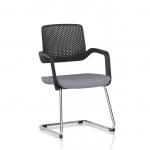 Cosmo Cantilever Chair Black Frame Bespoke Colour Seat Quest Shell KCUP4622