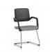 Cosmo Cantilever Chair Black Frame Bespoke Colour Seat Quest Shell KCUP4622