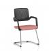 Cosmo Cantilever Chair Black Frame Bespoke Colour Seat Quest Shrimp KCUP4623