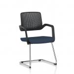 Cosmo Cantilever Chair Black Frame Bespoke Colour Seat Quest Whelk KCUP4624