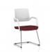 Cosmo Cantilever Chair White Frame Bespoke Colour Seat Ginseng Chilli KCUP4626