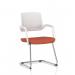Cosmo Cantilever Chair White Frame Bespoke Colour Seat Quest Crab KCUP4637