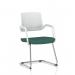 Cosmo Cantilever Chair White Frame Bespoke Colour Seat Quest Kelp KCUP4638