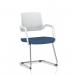 Cosmo Cantilever Chair White Frame Bespoke Colour Seat Quest Limpet KCUP4639