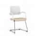Cosmo Cantilever Chair White Frame Bespoke Colour Seat Quest Salt KCUP4641